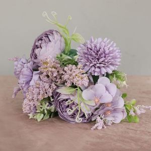 ดอกกุหลาบ 7 หัว ขายส่ง ดอกไม้ประดิษฐ์คุณภาพสูงรุ่นล่าสุด ช่อดอกไม้งานแต่งงานสำหรับตกแต่งบ้าน - Product Image 3