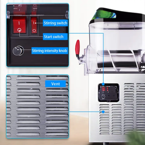 Slushy Machine Granita Commercial 12L Ice Daiquiri Slash 12 Bebidas congeladas <span class=keywords><strong>Margarita</strong></span> Smoothie Slushie Machine Portable Drink Maker - Product Image 4