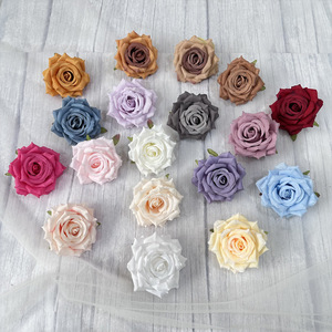 Têtes de roses artificielles en tissu réalistes Meiyu Craft Flower Factory pour décoration de mariage et de maison - Product Image 1