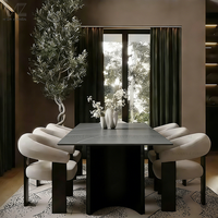 Ensemble Table et Chaises de Salle à Manger Z Moderne Nordique en Velours de Luxe, pour Hôtel, Mariage, Événement, Banquet, Restaurant et Maison