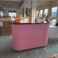 Nouveau comptoir de réception personnalisé 2026, best-seller, comptoir de salon de beauté, petite table de réception, comptoir de réception circulaire pour salon de manucure