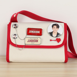 Al por mayor, insignias de solapa personalizadas de metal con logo de Bangtan Boys, de esmalte duro, para mochilas y bolsos - Product Image 4