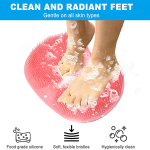 Shower Foot Scrubber Thickened Silicone 30x23x3cm For Foot Massage Bathing Back Rubs - Product Image 3
