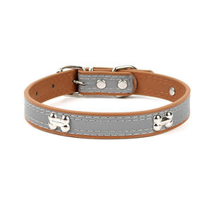 <span class=keywords><strong>Collar</strong></span> de perro acolchado de cuero Pu fuerte personalizado 2024 <span class=keywords><strong>Collar</strong></span> de mascota reflectante vegano <span class=keywords><strong>Collar</strong></span> de gato ajustable impermeable - Product Image 3