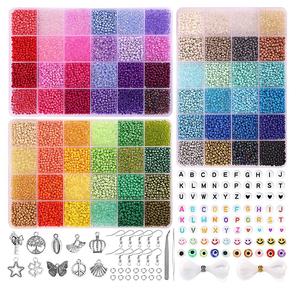 Kit de fabrication de bracelets en perles de rocaille irrégulières en céramique et porcelaine, 72 couleurs, pour filles et adultes, idéal pour l'amitié - Vente chaude - Product Image 1