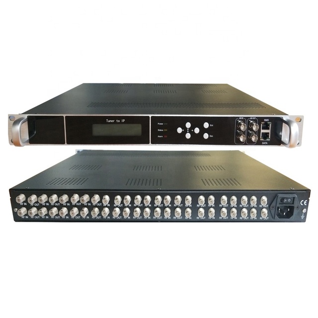 iptv OTT Headend Streaming Equipment 12/16 Dvb-s2 or Dvb-t2 to IP Gateway IPTV Headend