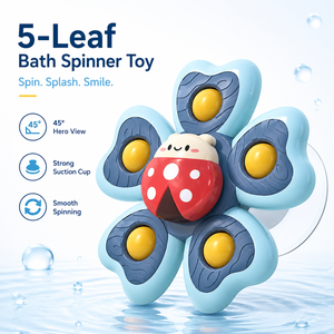Jouets <span class=keywords><strong>de</strong></span> <span class=keywords><strong>bain</strong></span> en plastique pour enfants <span class=keywords><strong>de</strong></span> haute qualité en gros, <span class=keywords><strong>jouet</strong></span> rotatif interactif à 5 feuilles pour enfants - Product Image 5