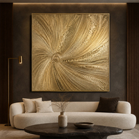 Peinture sur toile abstraite cercle bleu sarcelle et orange, lignes noires audacieuses, géométrique impasto, art mural pour décoration de salon moderne
