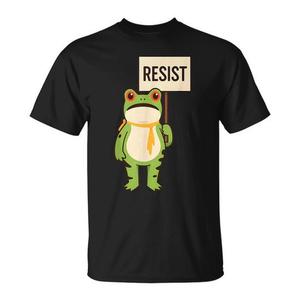 T-shirt Frogs Resist Portland Frog Protest, unisex, per adulti, a maniche corte, girocollo, stampa digitale, attività promozionali - Product Image 1