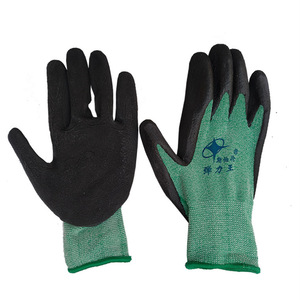 Guantes de espuma de látex Sberon, guantes de trabajo gruesos de nailon elástico de 13 agujas para reparación de máquinas, sitios de construcción, sumergidos en goma - Product Image 2
