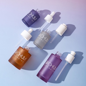 Benutzer definiertes Logo Frosted Transparent Color Luxus 30ml 1 Unze Fett flasche und dicke Glasflasche für ätherisches Öl - Product Image 5