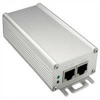 Injektor PoE 150W 2.5G/1.25G Starlink Gen 3/2 Material Aluminium Alloy Disipasi Panas Perlindungan Tegangan Ganda Input 100-240V