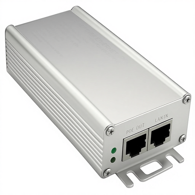 150W PoE Injector 2.5G 1.25G for Starlink Gen 2 Gen 3 Dual Voltage Protection Aluminum Housing 100-240V Input