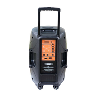 Enceinte active professionnelle 2 voies avec anneau LED, woofer 15 pouces, enceinte Bluetooth sur chariot