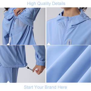 Personnalisé Coupe-Vent Extérieur Full Zip Mesh Patchwork Gym Fitness Loose Casual Wear Running Fitness Femmes Yoga <span class=keywords><strong>Veste</strong></span> de sport - Product Image 3