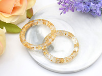 Connecteur de maillot de bain, anneau plat rond, or/argent/couleur personnalisée, 25 mm/43 mm