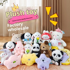 Vente en gros de cadeaux en peluche: poupées machine à poupées de 8 pouces, pandas de dessins animés, poupées de jeu pour les mariages, jouets anneau de dispersion - Product Image 2