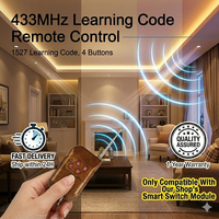 Télécommande RF 433 MHz EV1527 à code d'apprentissage, uniquement pour notre boutique, pour module relais WiFi Ewelink, interrupteur, transmetteur, clé