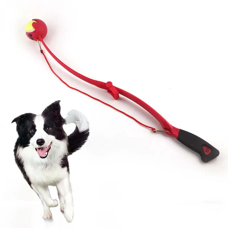 DWJ003 özel köpek topu başlatıcısı Fetch oyuncak köpek tenis topu atıcı evcil hayvan malzemeleri tenis topu Launcher