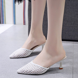 Nouvelles sandales d'été 2025 pour femmes, style coréen, à <span class=keywords><strong>talon</strong></span> fin, bout pointu, ouvertes, tendance, pour influenceurs - Product Image 1