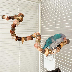 Parrot Prickly Ash Wood Nuts Chew Toys Original Wooden Block Gnawing Skewer Climbing Ladder Grinding Beak <b>Bird</b> Toy - Product Image 1