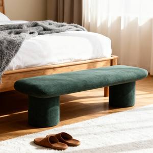 Banco Largo Moderno Minimalista de Tela, Gris, Amarillo, Naranja, Rojo, Verde, Transpirable, para Entrada, para Cambiar Zapatos - Product Image 3