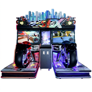 Máquina de Carreras para Adultos con Movimiento Completo, Simulador de Carreras de Motocicletas Doble Operado con Monedas, Máquina de Arcade Grande, 1 Año, 1-2 Jugadores - Product Image 1