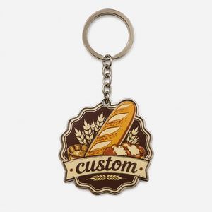 Porte-clés personnalisés en gros de haute qualité en forme de pain, mini-pains grillés, design alimentaire, promotion boulangerie, souvenir, porte-clés - Product Image 3