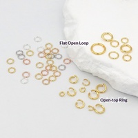 Composants d'accessoires de bijouterie : Anneau ouvert circulaire simple en or rempli 14K pour la fabrication de boucles d'oreilles et de bijoux DIY