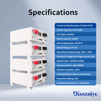 Аккумуляторная система DianZhiYu XC16P/LP100 5-76 кВт·ч, масштабируемая, для монтажа в стойку, LiFePO4, с коммуникацией CAN/RS485, для автономных/гибридных/сетевых систем