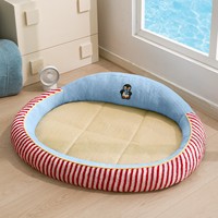 Lit rafraîchissant d'été pour animaux de compagnie, tapis respirant en rotin pour chien et chat, coussin doux lavable pour chiot et chaton, canapé-maison antidérapant et durable