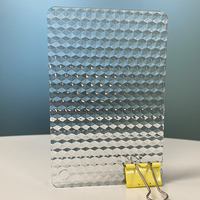 Panneaux muraux/revêtements en acrylique transparent ondulé pour cloisons de bureau et protection d'intimité