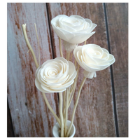 Diffuseur d'aromathérapie de fleurs en bois naturel, vente en gros, matière parfumée, pour décoration de maison,