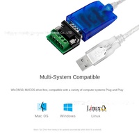 Adaptador USB a RS485/RS422 Línea de conversión industrial con PIN DB9 a través de material de PVC de protección EMC TVS
