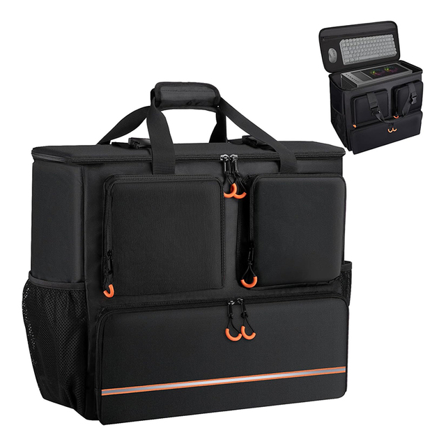 Computer Desktop Tower Large Carrying Case PC Travel Case for Computer Moving Portable Gaming Backpack for Keyboard Mouse