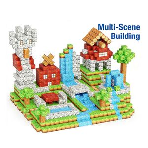 Bloques de Construcción Magnéticos Industriales de Ensamblaje Creativo, Juguetes Educativos STEM Sensoriales de Plástico para el Aprendizaje de Construcción para Niños - Product Image 3