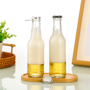 Wholesale200ml 250ml 330ml 500ml Bouteille de boisson en verre de soda transparent pour jus 500ml Bouteille en verre de bière avec <span class=keywords><strong>bouchon</strong></span> couronne - Product Image 4