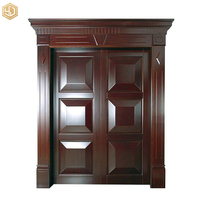 Portes en bois massif de conception moderne de luxe pour portes d'entrée insonorisées de Villa et de maison