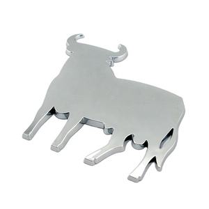 3 डी स्टेनलेस स्टील प्लेट क्रोम स्टिकर कस्टम मेटल बुल लोगो बैज कार के लिए स्टिकर - Product Image 2