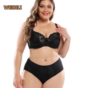 Ensemble <span class=keywords><strong>soutien</strong></span>-<span class=keywords><strong>gorge</strong></span> et culotte sexy en <span class=keywords><strong>dentelle</strong></span> à armatures push-up pour femmes, grandes tailles européennes 38 40 42 44 46 48D, pour poitrines généreuses - Product Image 4