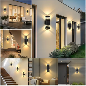 Applique murale extérieure LED moderne, étanche IP65, noire, 110V 220V 12W 24W, éclairage vers le haut et vers le bas - Product Image 4