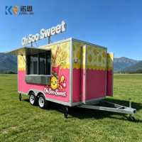 Chariot de vente mobile personnalisé, remorque alimentaire avec cuisine complète, équipement de restaurant commercial, camion à jus