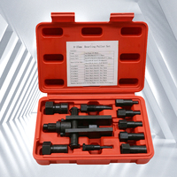 Kit de réparation de véhicules en acier de 5 pièces : Clés à douille pour capteur d'oxygène, clés à filetage, outils de démontage d'injecteurs d'oxygène et outils de démontage sous vide