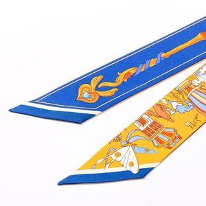 Écharpes en soie carrées imprimées de luxe, élégantes et classiques européennes, pour l'automne, l'hiver, l'été et le printemps, foulard en soie, bandana en soie - Product Image 2