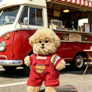 <strong>Tide</strong> for Puppy Pendant Plush Doll with PP Cotton Filling Twist Joint Design for Clothing Wear Series Wholesale - Product Image 1