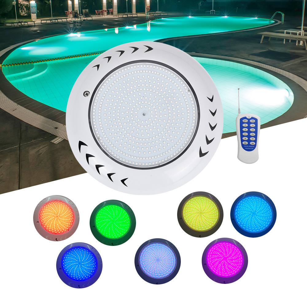LED IP68 Waterproof RGB Swimming Pool Lamp for Outdoor Residential Use ABS+PC Material Underwater Lighting