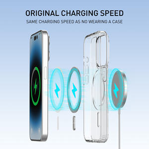 Pour IPhone 16 coque de téléphone matériau <span class=keywords><strong>allemand</strong></span> couverture transparente de haute qualité pour Iphone15 Promax coque de téléphone en cristal magnétique - Product Image 4