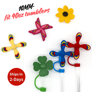<strong>Funny</strong> Windmill <strong>Straw</strong> Cap Cover for 10MM Tumbler Custom Rubber <strong>Straw</strong> Accessories Wholesale Promotional 3D <strong>Straw</strong> Topper Gift Bulk - Product Image 1