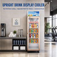 Réfrigérateur à boissons 500L à porte unique, à froid direct, avec thermostat numérique, idéal pour les bars à jus – Vente directe usine