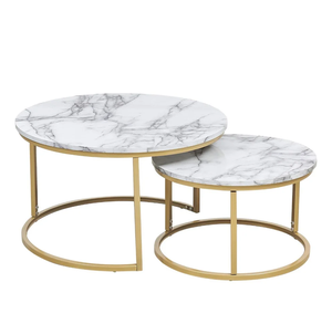 Juego de Mesa de Centro Moderno Personalizable con Tablero de Piedra Sinterizada de Alta Calidad, Diseño Minimalista Redondo, OEM/ODM - Product Image 3